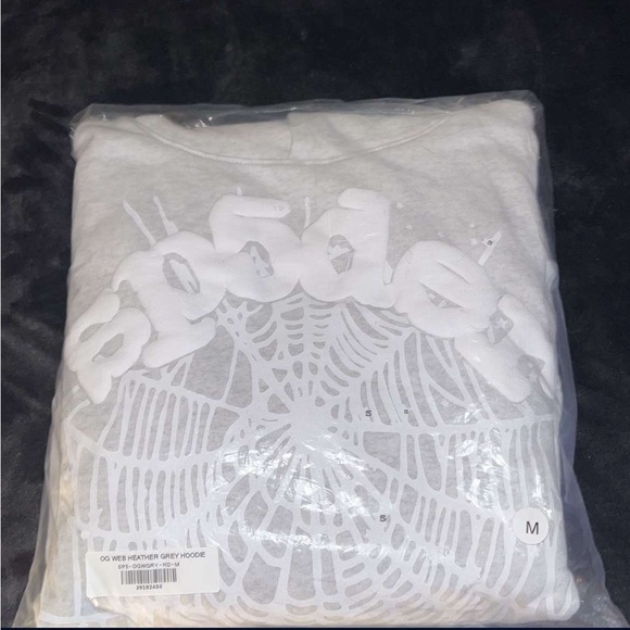 Spyder Gray Hoodie with Web Design